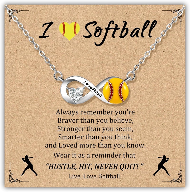 PEALICIOUS Soccer Necklace Softball Necklace, Valentine Volleyball Gifts Softball Gifts for Sport Mom Daughter Fans Teammates as Sport Accessories Senior Night Game Day Birthday Stuff - Image 1